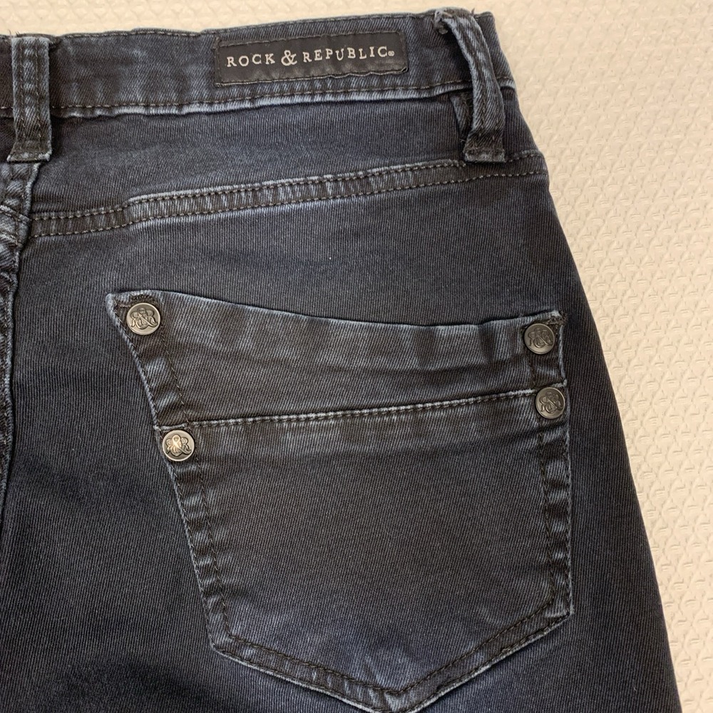 Vintage Rock & Republic Berlin Skinny Jeans Womens 8M Dark Wash Y2K - Picture 7 of 16